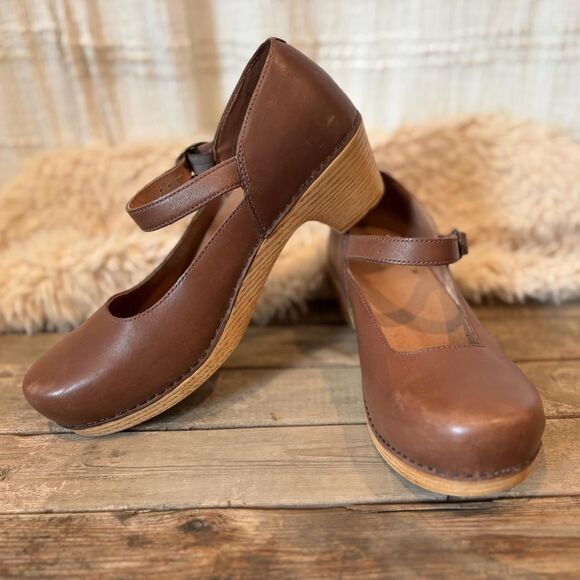 Dansko Women's Lilah Mary Janes in Brown Size 8.5/40 - Picture 1 of 6